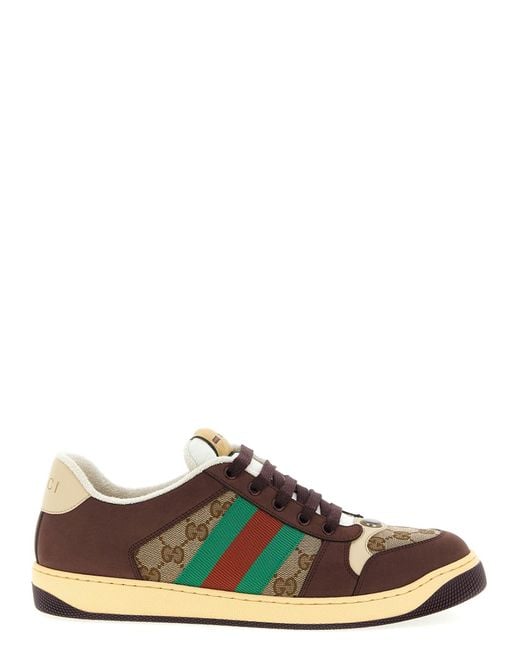Gucci Green 'Screener' Sneakers for men