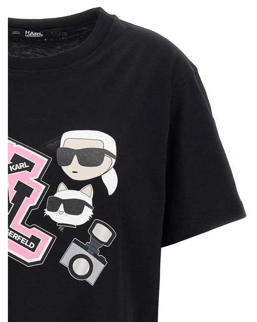 Karl Lagerfeld Black Oversized Ikonik T-shirt