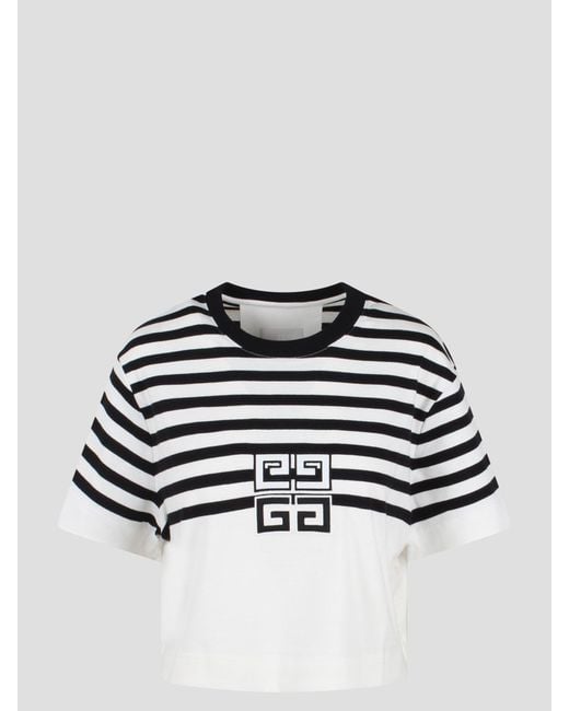 Givenchy Metallic 4g Stripes Cotton T-shirt