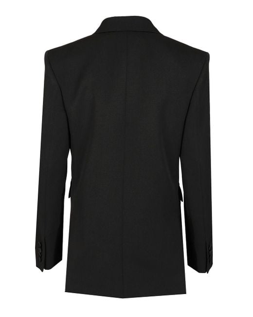 Saint Laurent Black Certified Wool Tuxedo Blazer With Silk Lining