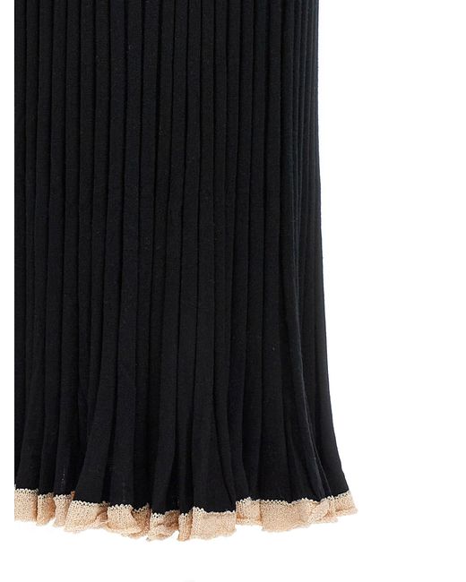 Proenza Schouler Black Ribbed Skirt Skirts