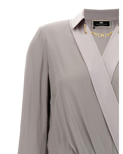 Body Blouse Camicie Grigio di Elisabetta Franchi in Gray