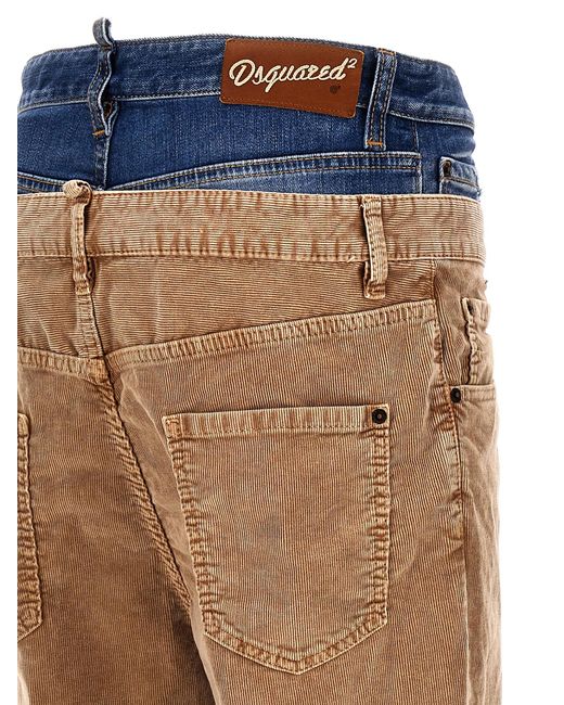 DSquared² Natural 642 Twin Pack Jeans Beige for men
