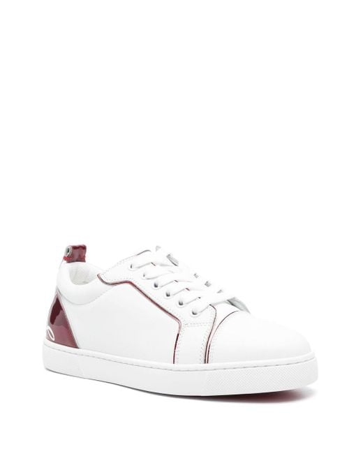 Christian Louboutin White Fun Louise Junior Leather Low-Top Trainers