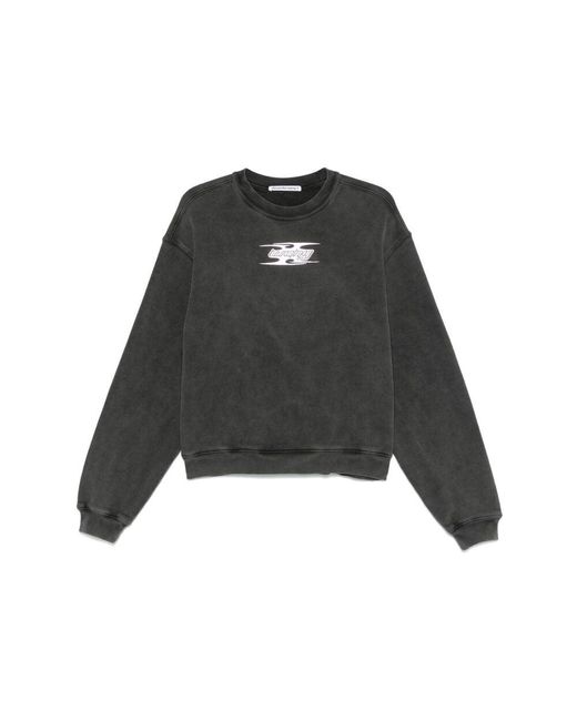 Felpe Cotone-Donna di Alexander Wang in Black