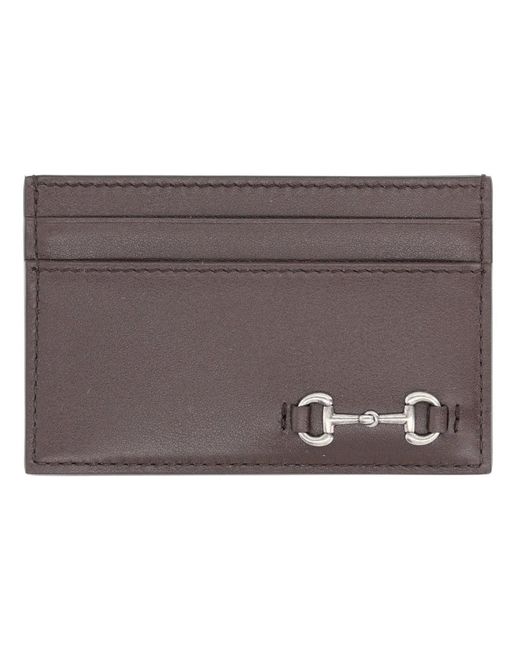 Gucci Men's Brown Leather Card Holder