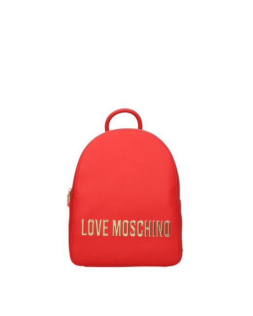 Love Moschino Red Backpacks And Bumbags Eco Polyurethane Lipstick
