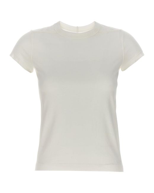 Cropped Level Tee T Shirt Bianco di Rick Owens in White