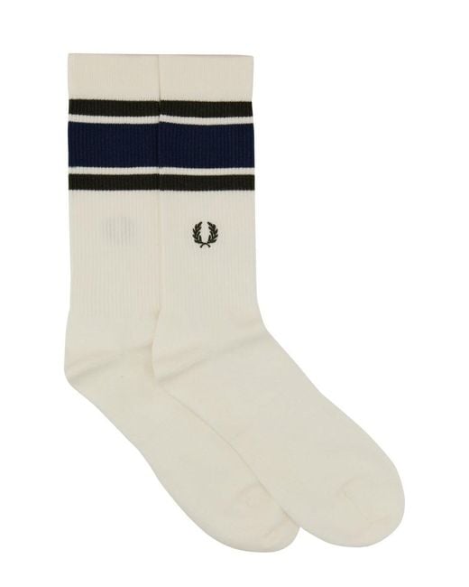 Fred Perry Black Socks With Logo for men