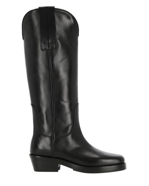 Raf Simons Knee-length Leather Boots in Black | Lyst