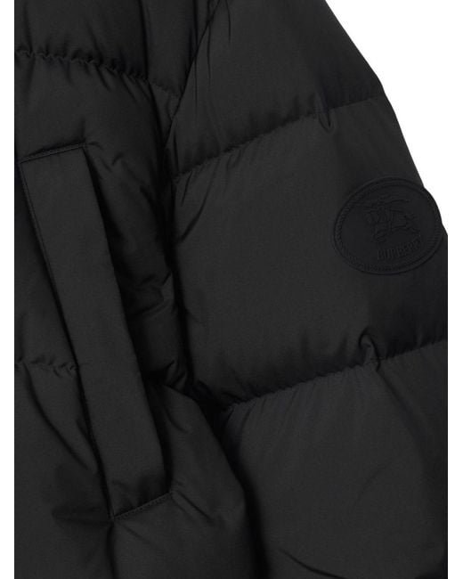 Burberry Black Knight-Patch Puffer Jacket for men