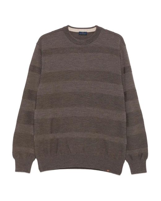 Paul & Shark Brown Striped Sweater for men