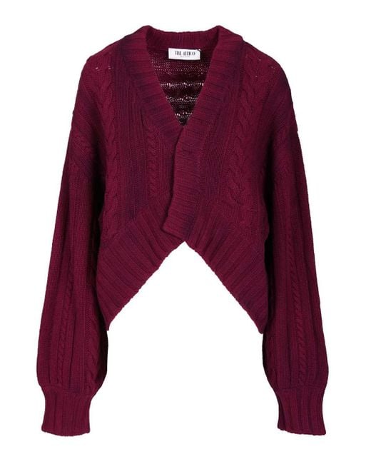 The Attico Purple Wool And Cashmere Sweater Knitwear Bordeaux