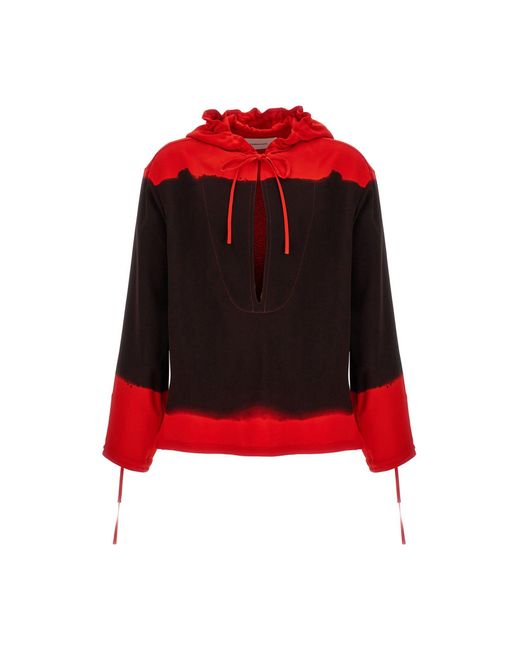 Hooded Blouse Fell Off Camicie Multicolor di Ferragamo in Red da Uomo