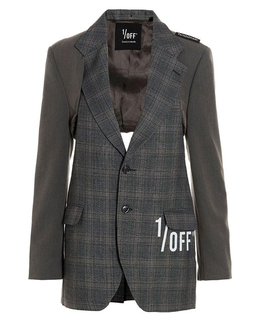 1/OFF Black Cut Out Vest Blazer And Suits