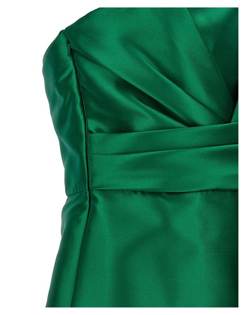 Alberta Ferretti Green Mikado Dresses