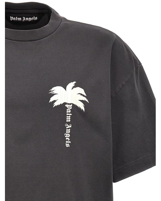 T-shirt con stampa palm tree di Palm Angels in Black da Uomo