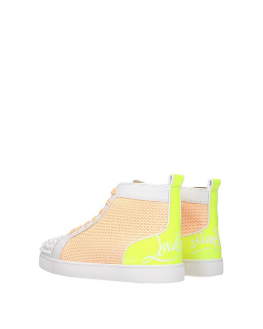 Louboutin White Sneakers Leather Multicolor for men