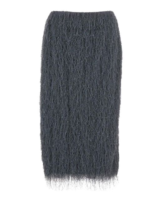 Dries Van Noten Gray 'Sokna Tris' Skirt With Brushed Effect