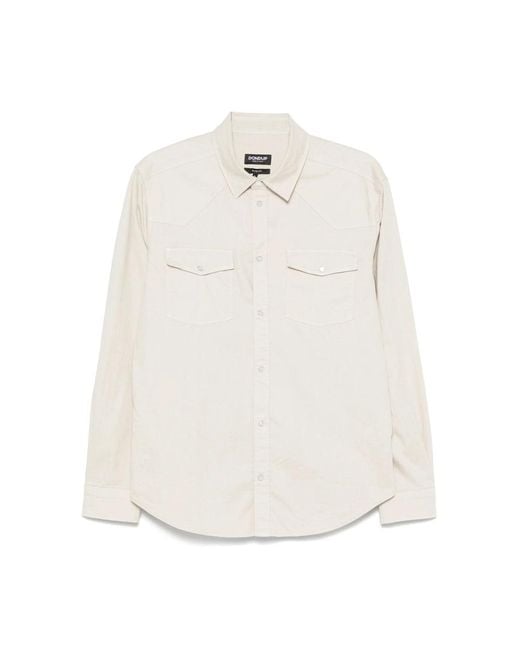 Camicie Cotone-Uomo di Dondup in White da Uomo