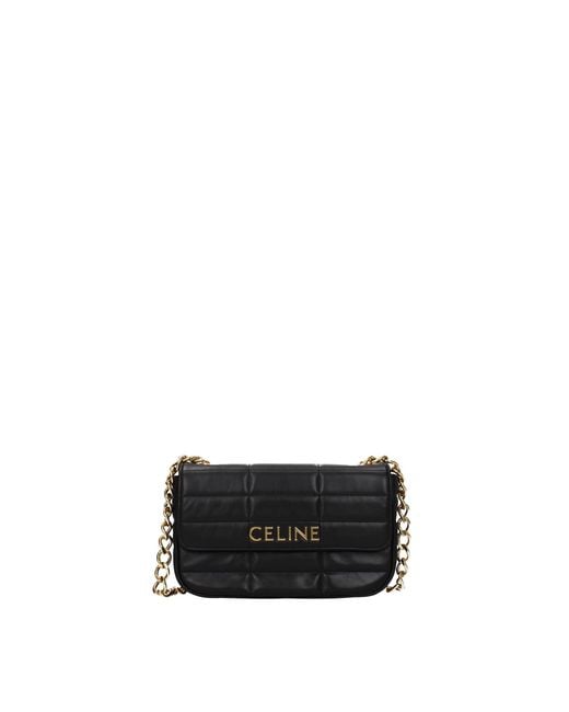 Celine Shoulder Bags Leather in Black Lyst
