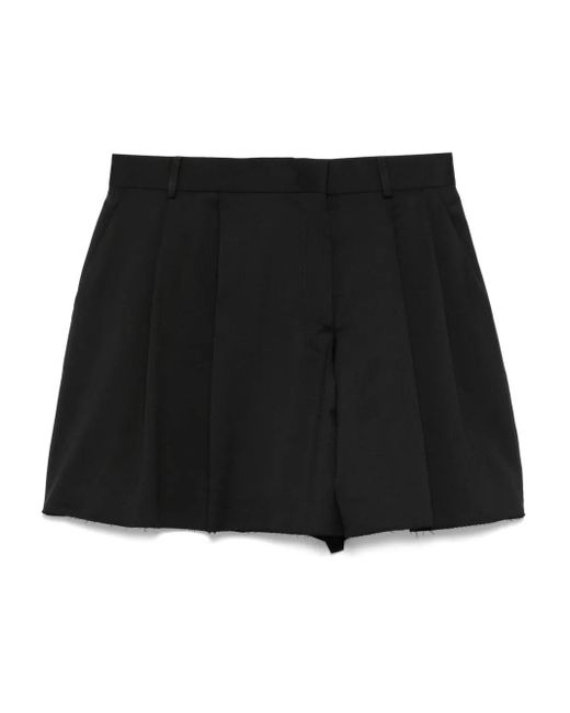 Moschino Black Virgin Wool Shorts