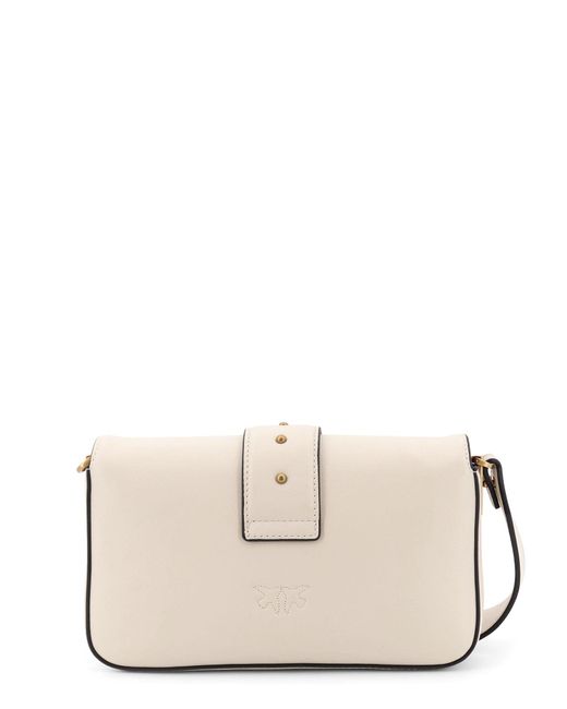 Pinko White Love Bag Slouchy Shoulder Bag