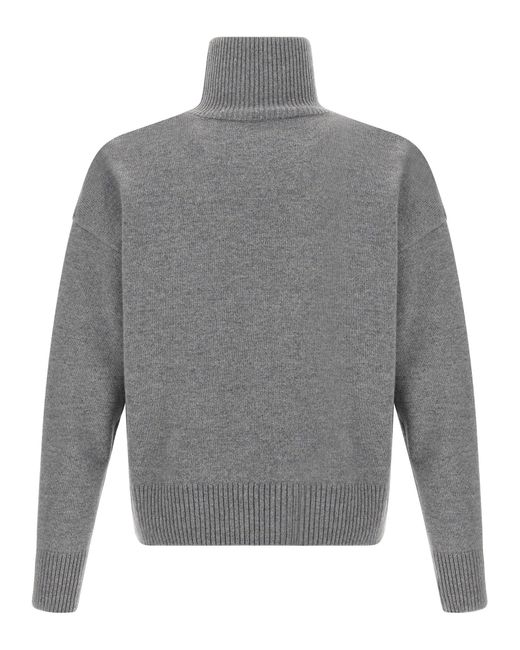 Puff Logo Sweater Maglioni Grigio-Uomo di AMI in Gray da Uomo
