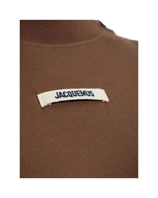 T-Shirt Con Applicazione Logo-Donna di Jacquemus in Brown