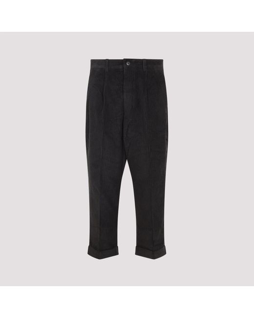 Carrot Oversized Cotton Pants-Uomo di AMI in Black da Uomo