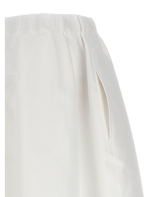 Cotton Gabardine Skirt Gonne Bianco di Marni in White
