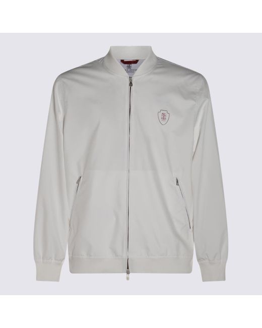 Brunello Cucinelli Gray Sweaters Light And Natural for men