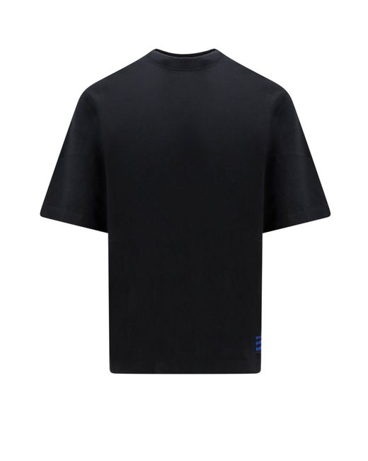 T-shirt in cotone organico di Burberry in Black da Uomo