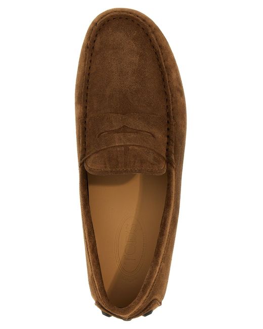 Tod's Brown Gommino Bubble Loafers for men