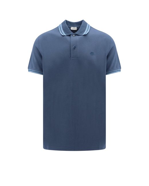 Etro Blue Polo Shirt for men