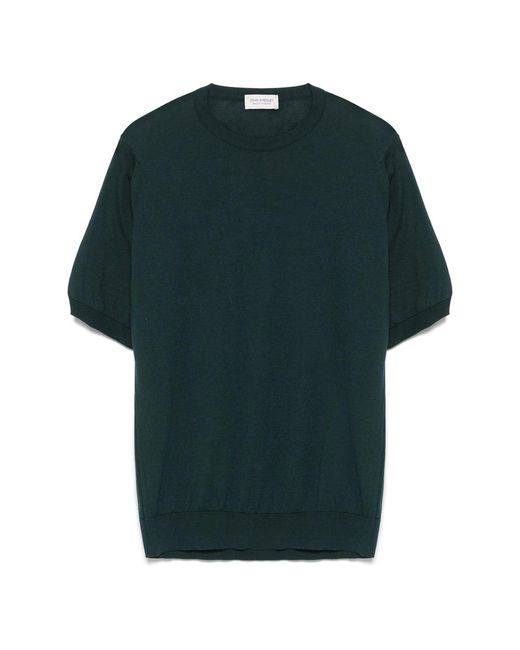 T Shirt Cotone-Uomo di John Smedley in Green da Uomo