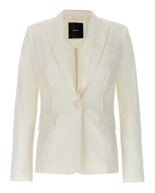 Pinko White Ghera Blazer And Suits