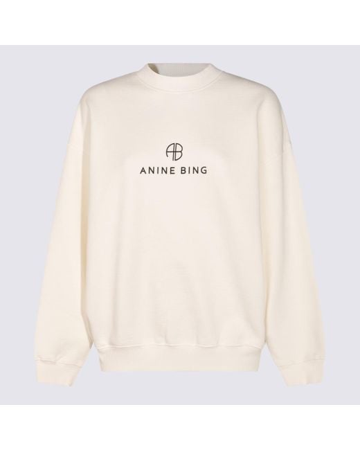 Anine Bing Natural Cotton Sweatshirt