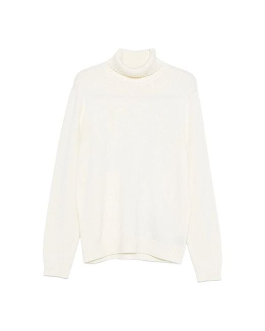 Zanone White Wool Sweaters for men