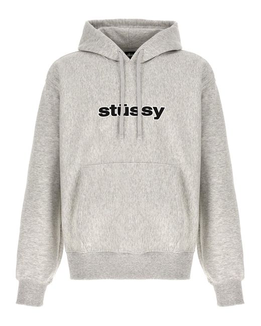 Stussy Gray Logo Hoodie for men