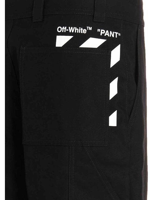 Off-White c/o Virgil Abloh Black Diag Pkt Carpenter Pants for men
