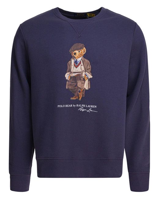 Polo Ralph Lauren Men's Blue Polo Bear Sweatshirt