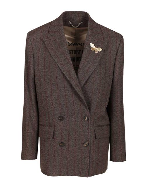 Golden Goose Deluxe Brand Brown Double-Breasted Blazer Jackets