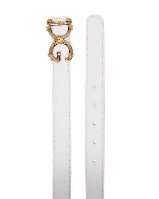 Dolce & Gabbana White Belt With Dg Logo