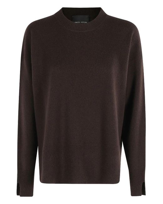 Roberto Collina Black Wool And Cashmere Crewneck Sweater