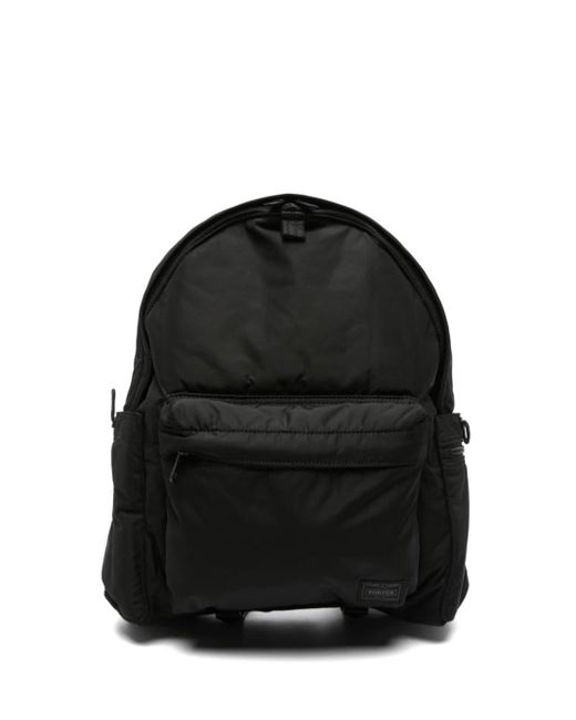 Porter-Yoshida and Co Black Logo-Patch Padded Backpack for men