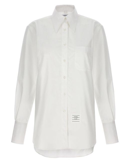 Thom Browne White 'Exaggerated Point Collar' Shirt
