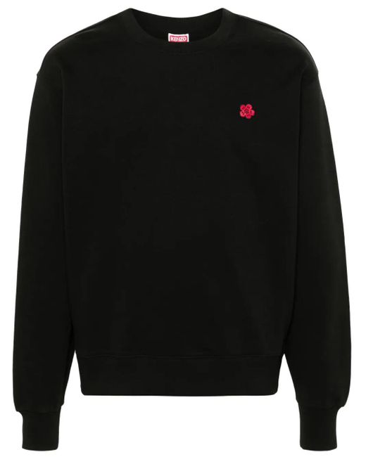 Felpa Con Applicazione Boke Flower di KENZO in Black da Uomo