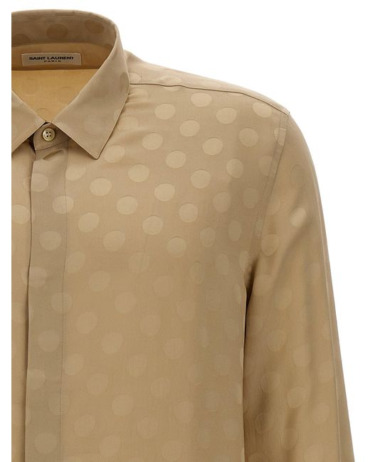 Saint Laurent Natural Polka Dot Shirt Shirt, Blouse for men