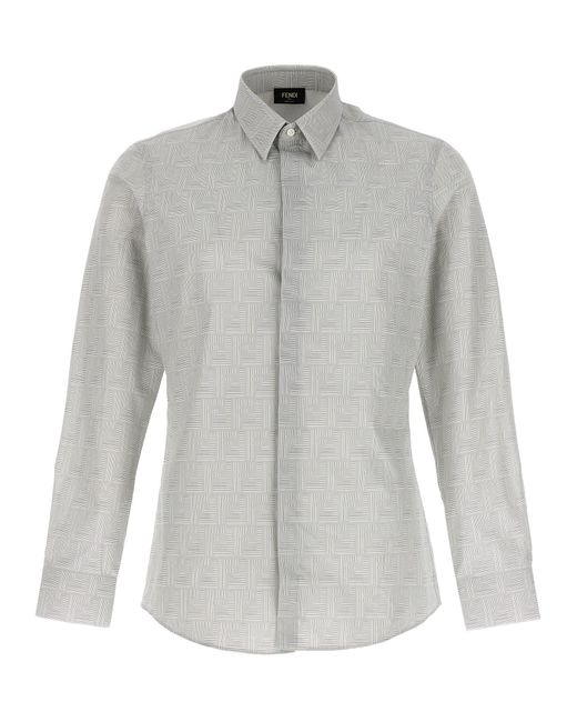 Fendi Gray Shadow Shirt, Blouse for men